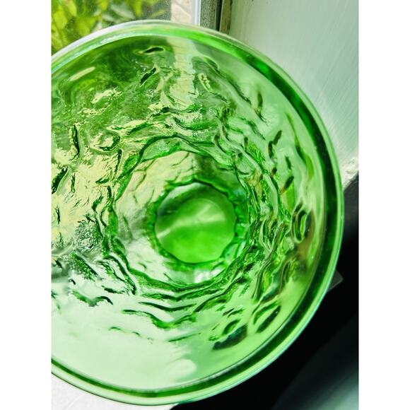 Vintage E.O Brody Co. Emerald Green Full Bouquet Art Glass Vase - 1970’s - Picture 4 of 7